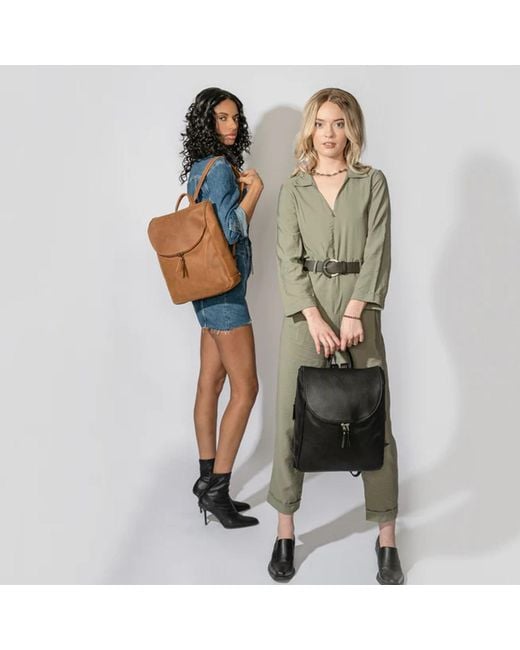 Hides Leather Co. Black Minimal Handmade Leather Backpack