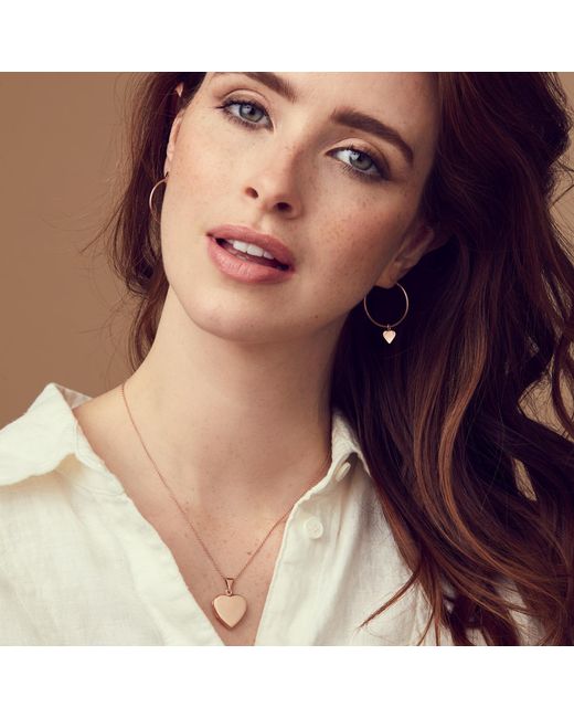 Posh Totty Designs Metallic Yellow Gold Plated Heart Locket Necklace