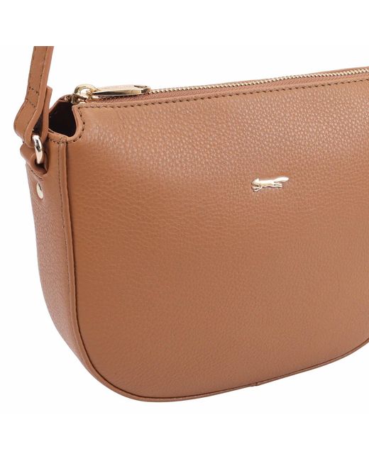 Paul Costelloe Brown Hazara Leather Crossbody Bag