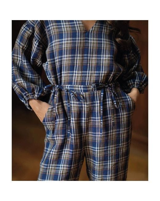 NUMBAT Gray Klara Tartan Jumpsuit
