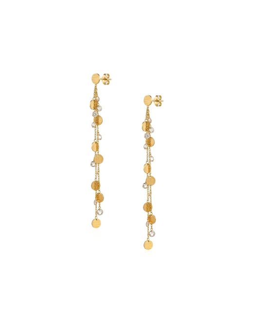 Jaredjamin Metallic Babylonica Disc And Chain Dangle Post Earrings