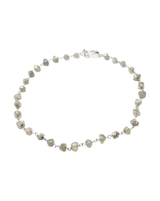 Rahul's Jewels Metallic 7.25" Genuine Diamond Rough Bracelet