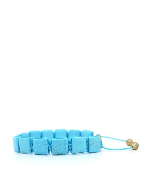 Shar Oke Blue Howlite Square Bracelet for men