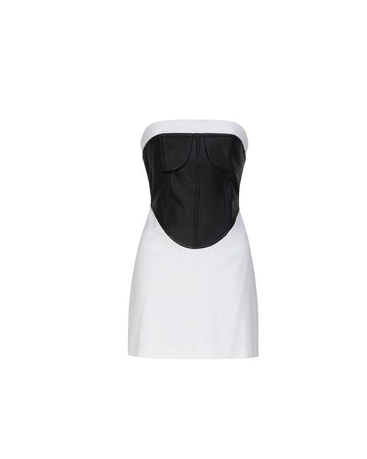 Circular Path Black Donna Strapless Dress