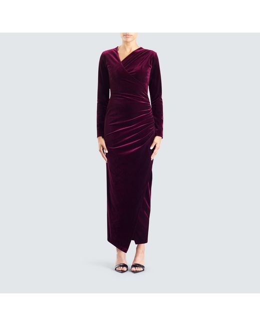 Meem Label Purple Zima Plum Velvet Dress