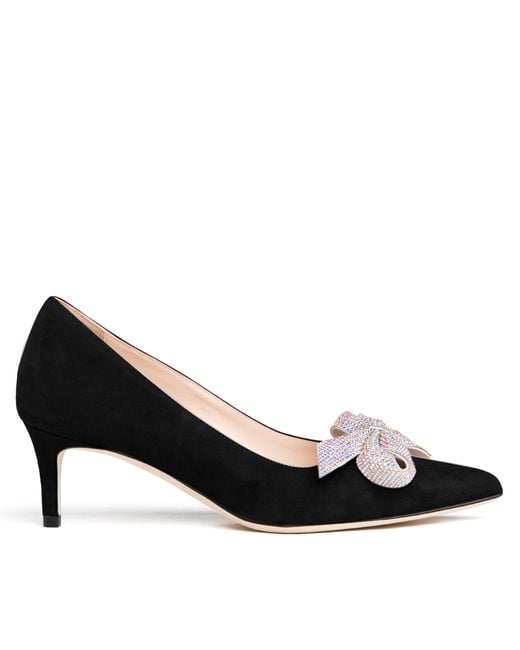Beautiisoles by Robyn Shreiber Made in Italy Black Frida Comfortable Valentine Evening Pump With Kitten Heel