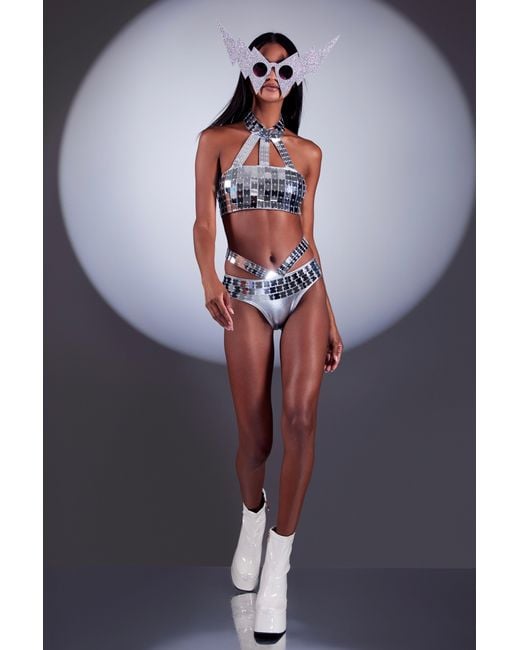 Harmonia Ny Gray Ampere Mirrored Bikini Set By Dani Watanabe
