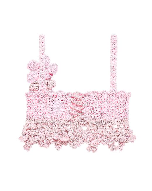 Andreeva Pink Vanilla Handmade Crochet Top