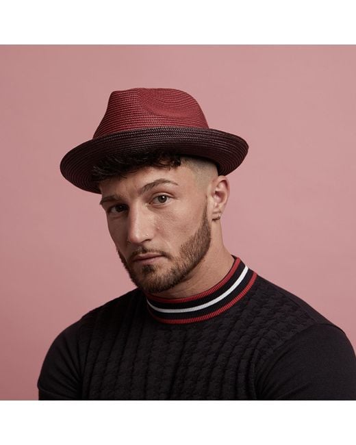 Dasmarca Hats Red Dasmarca Florence Summer Two Tone Crushable Hat for men