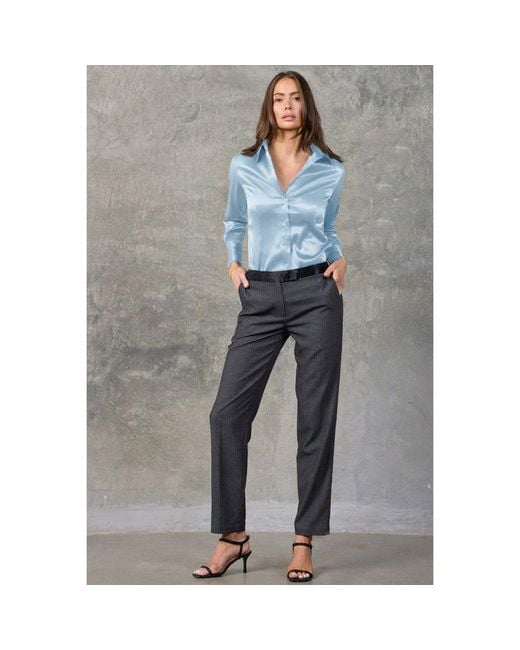 Madison / Savile Blue Sterling Haven Fitted Shirt