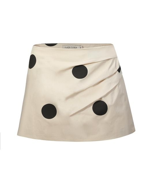 NUAJE NUAJE Natural Neutrals Eclipse Pleated Mini Skirt