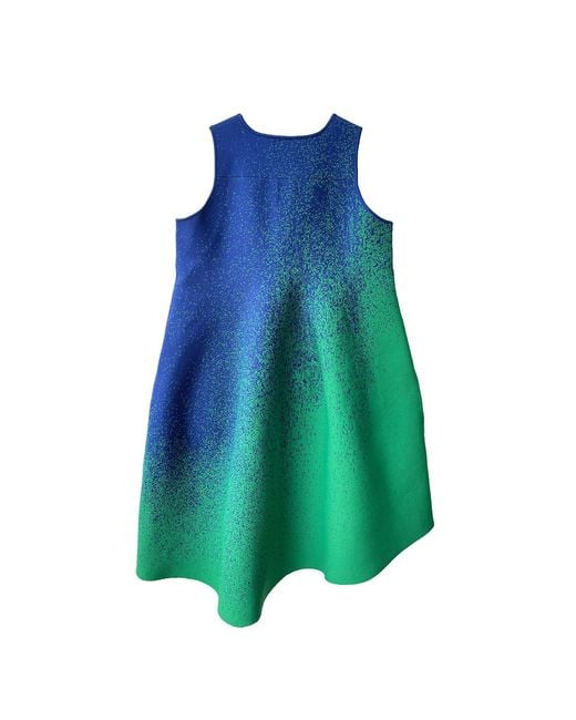 Arto. Blue Energy Asymmetrical Bubble Dress
