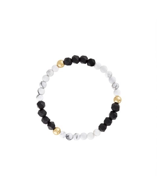 Olivia Le Metallic Dreamy Black & White Gem Bracelet