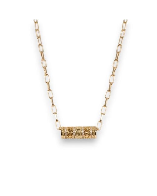 Alexie of Athens Metallic Athena Infinity Bead Necklace