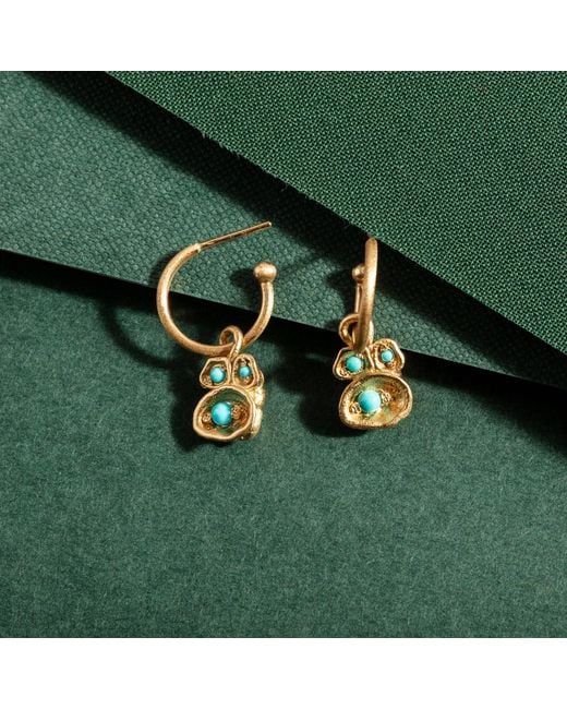 Claire Hill Designs Metallic Lichen Hoop Earrings