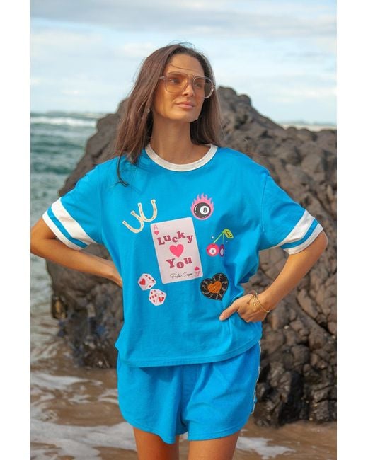 Palm Collective Blue Feeling Lucky T-Shirt