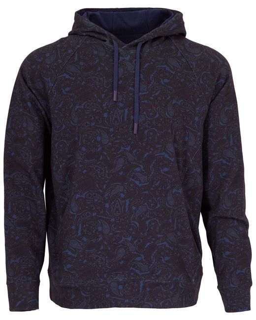 Lords of Harlech Blue Hank Madrid Paisley Hoodie for men