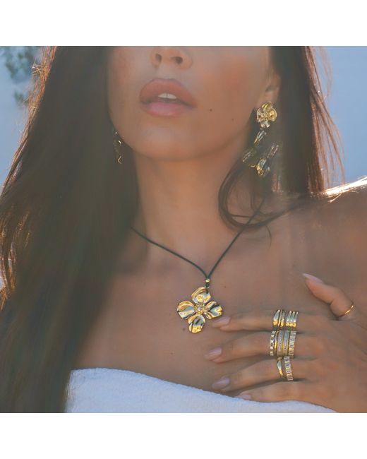 Mickey's Girl Metallic Marigold Leather Necklace