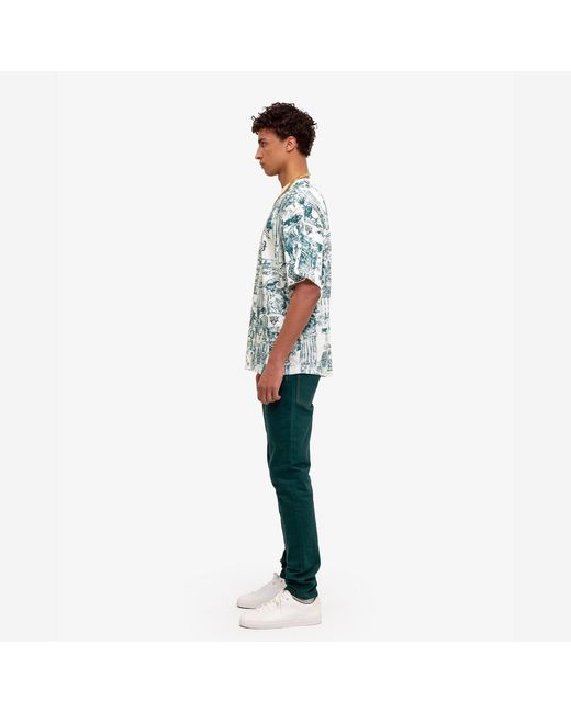 PLACE OF ELMS Blue Flower Of Life T-Shirt for men