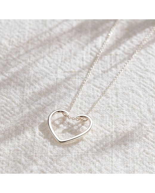 Posh Totty Designs Metallic Sterling Heart Ring Holder Necklace
