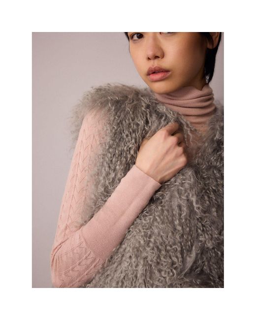 Amanda Thompson Couture Gray Colette Gilet Stone