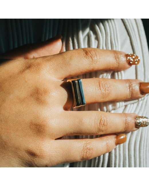Belinda Jewelz White Zuri Bar Ring