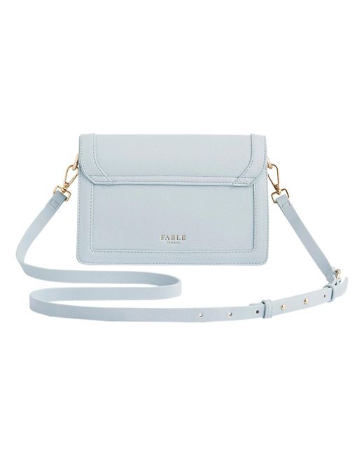 Fable England Blue Bird Embroidered Foldover Bag