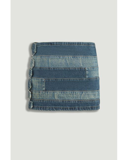 Nocturne Blue Denim Mini Skirt