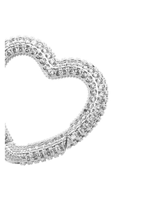 Jaredjamin Metallic Heart Pavé Clicker Clasp