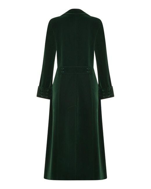 Guinea London Green Long Velvet Coat