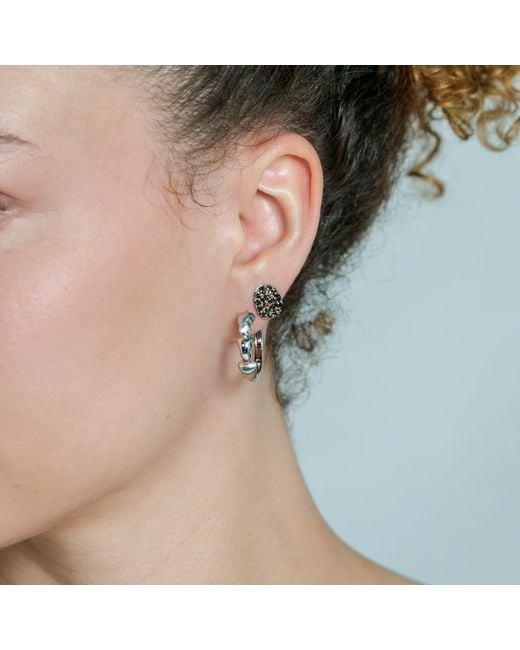 Onia Metallic Pave Quartz Studs