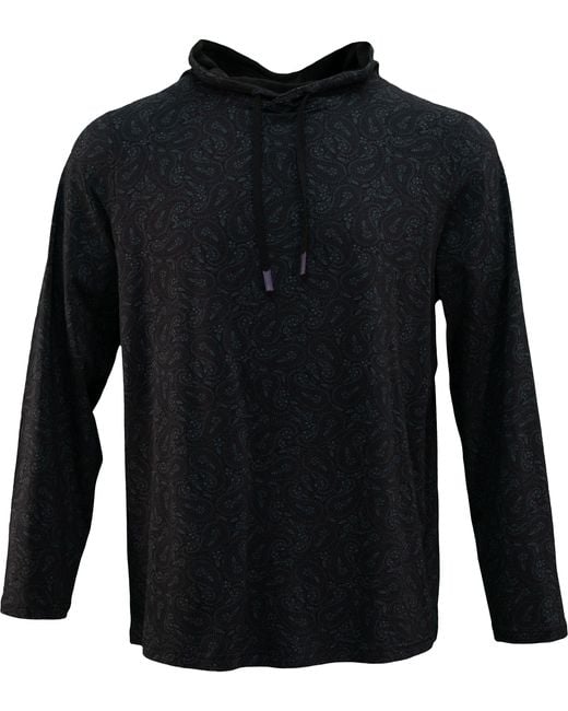 Lords of Harlech Black Horatio Perugia Paisley Hoodie for men