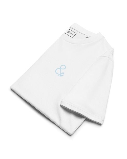 Anchor and Crew White Just Tour. Seeker Organic Cotton T-Shirt