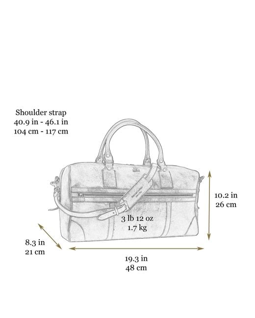 Time Resistance Brown Leather Duffel Bag For for men