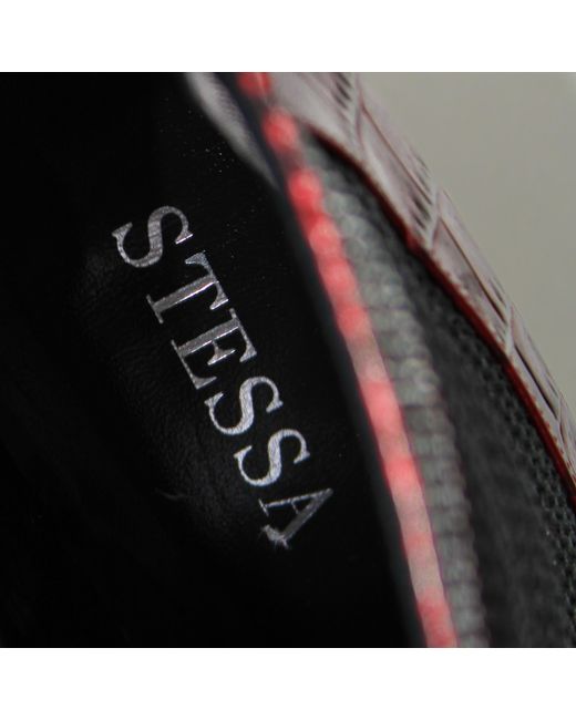 Stessa by Sarah Red The Valentina Croc Mesh Boot