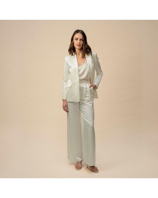 Anse Victorin Natural Claire Silk Cotton Blazer
