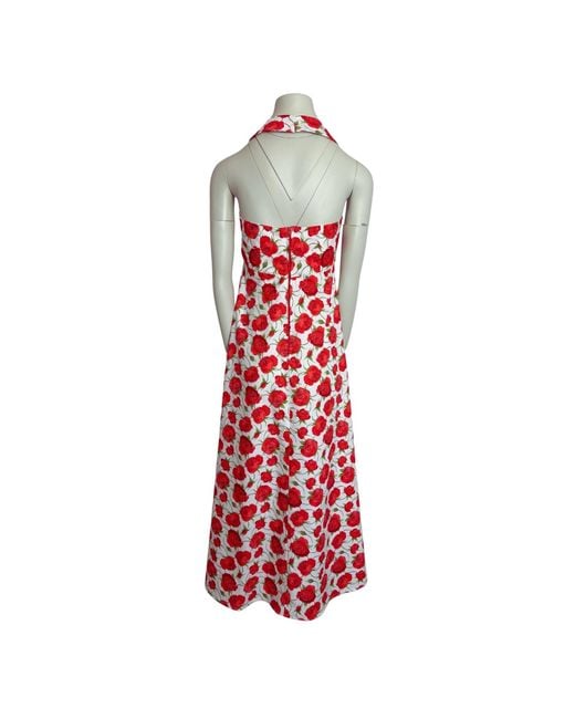 Couture to Your Door Red Rose Vintage Maxi Summer Dress