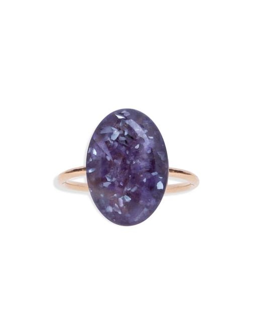 Kate Koel Purple Gemstone Cocktail Ring