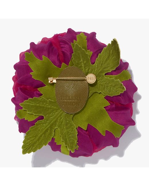Helena Simon Red The Peony Floral Brooch