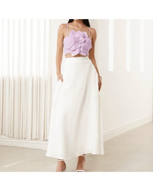 Yumi Kim Purple Sahara Lilac Linen Top