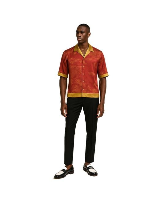 Freak Vault Red Kapochili Silk Shirt for men