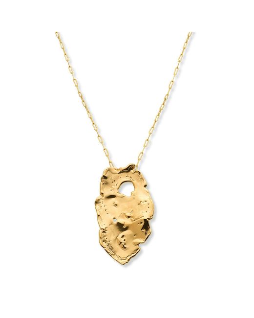 EVA REMENYI Metallic Talisman Full Moon Necklace