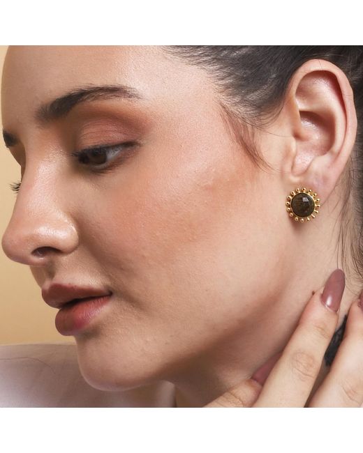 Lila Rasa Metallic Tiger's Eye November Birthstone Enhance Decision-Making & Self-Confidence. Jewellery Set: Necklace, Earrings, & Bracelet