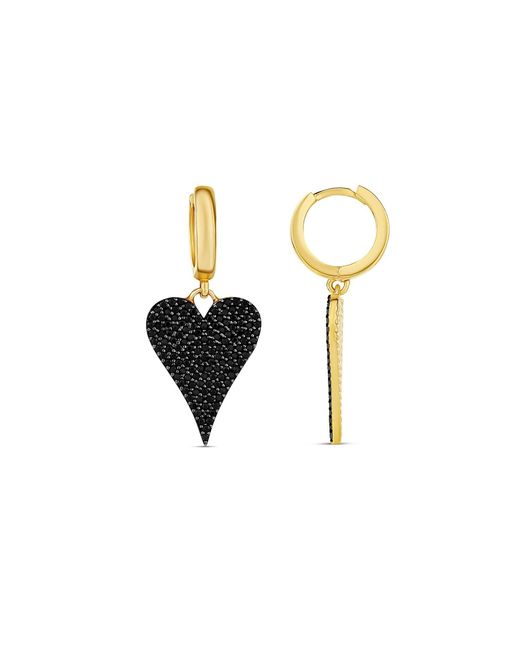 SHYMI Blue Pave Heart Earrings