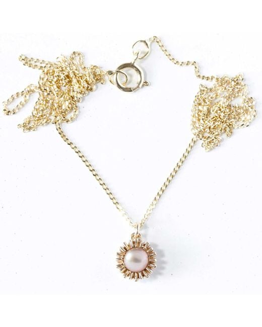 Lee Renee Metallic Dahlia Bud Freshwater Pearl Necklace –