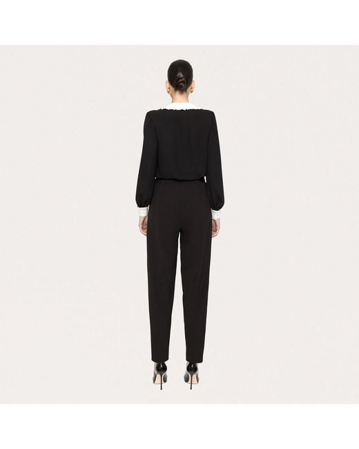 Nissa Black Side Pockets Slim Pants