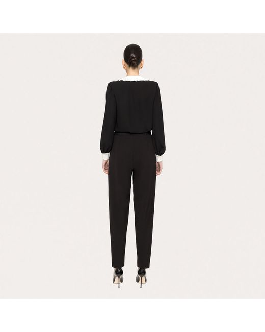 Nissa Black Side Pockets Slim Pants