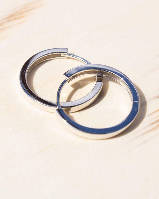 Belinda Jewelz White Sierra Slim Hoops