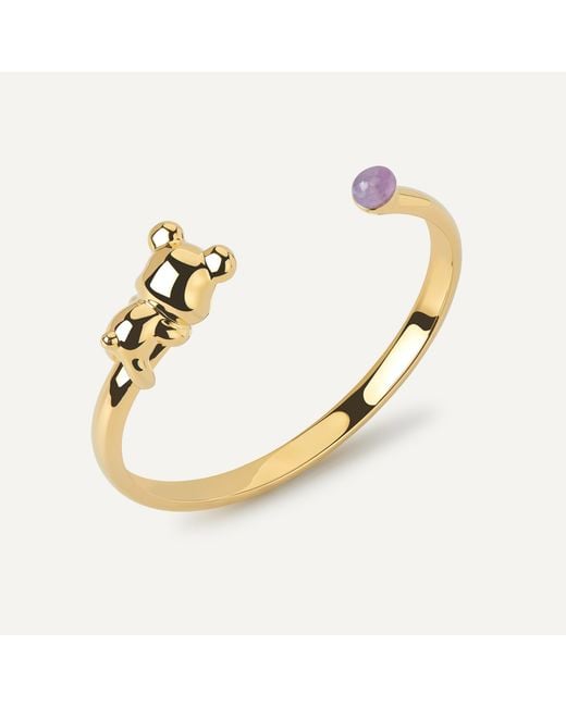 Freqnc Atelier Metallic Cuddly Bear Bangle Tiger Eye Bangle