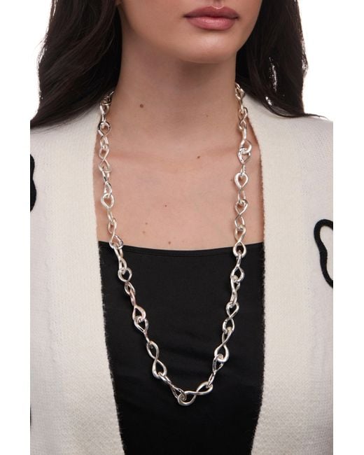 Saachi White Infinity Chain Link Necklace